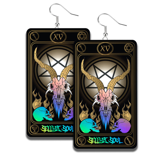 SELL MY SOUL Holographic Tarot Earrings